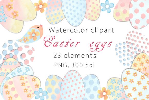 Elevating Design with Easter Eggs Watercolor Clipart PNG
