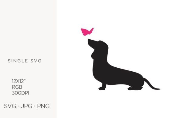 Evaluating the Dachshund Dog and Pink Butterfly Logo for Creative Projects
