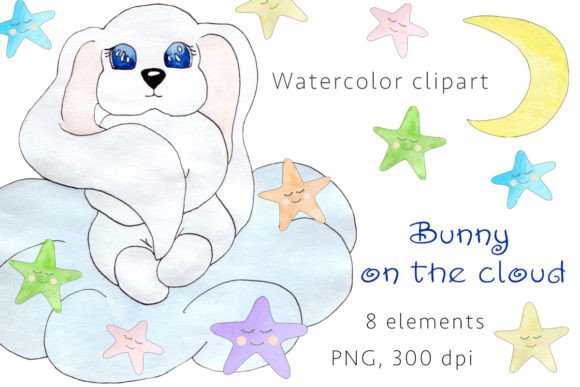 Evaluating the Utility of Bunny on the Cloud Watercolor Clipart for Professional Design Projects