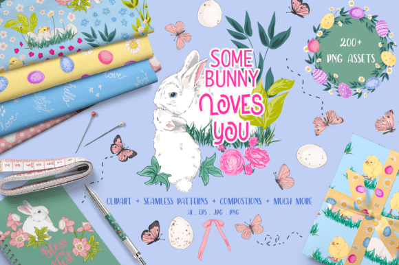 Funny Bunny Easter Collection: Spring Clipart