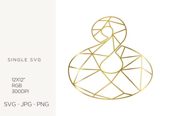 Golden Lines Abstract Shape Vector Art