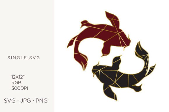 Golden Lines Inside Fishes, Vector: Elevating Design with Minimalist Marine Art