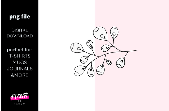 Hand Drawn Floral Decorative Element 05