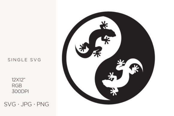 Harmonizing Nature and Design: The Yin Yang Lizard Balance Symbol in Digital Art