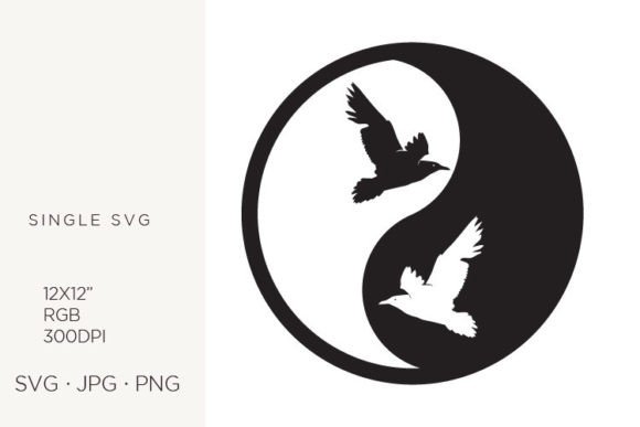 Harmony in Design: Integrating the Yin Yang, Balance Symbol, and Bird Motifs