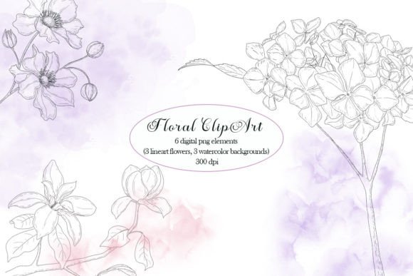 Linart Floral Aesthetics: Premium Clipart & PNGs