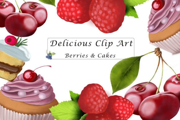 Strategic Visual Communication: Leveraging Berries and Cupcakes Clipart, PNG for Brand Cohesion
