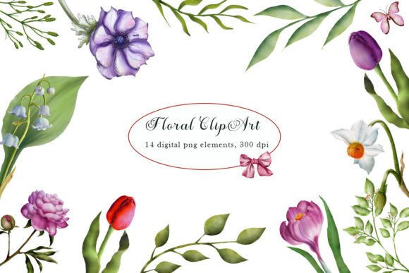 Strategic Visual Communication: Leveraging Spring Flowers Clipart, Digital, PNG for Brand and Design Impact