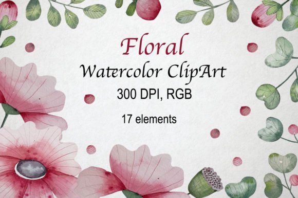 Transforming Design with Hand-Painted Floral Watercolor ClipArt