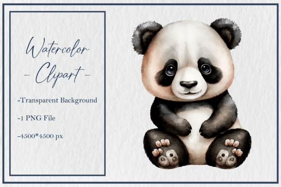 Transforming Digital Projects with Watercolor Cute Panda Clipart