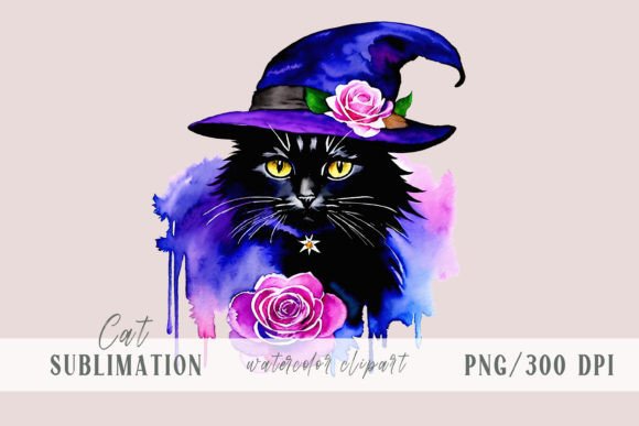 Unlocking Creative Potential with Watercolor Cat Halloween Sublimation PNG Designs