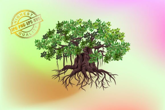 Unlocking the Artistic Potential of Banyan Tree and Roots Vector Illustrations