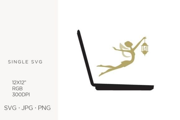 Whimsy Meets Workflow: Integrating Fairy and Laptop Computer Vector Art into Modern Digital Design