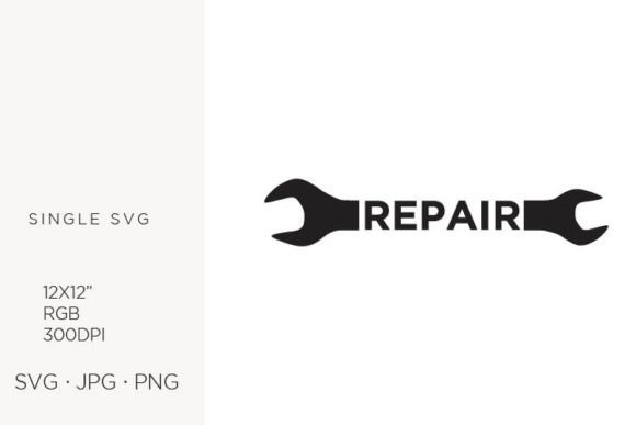 Word Repair Start and Wrench Icon